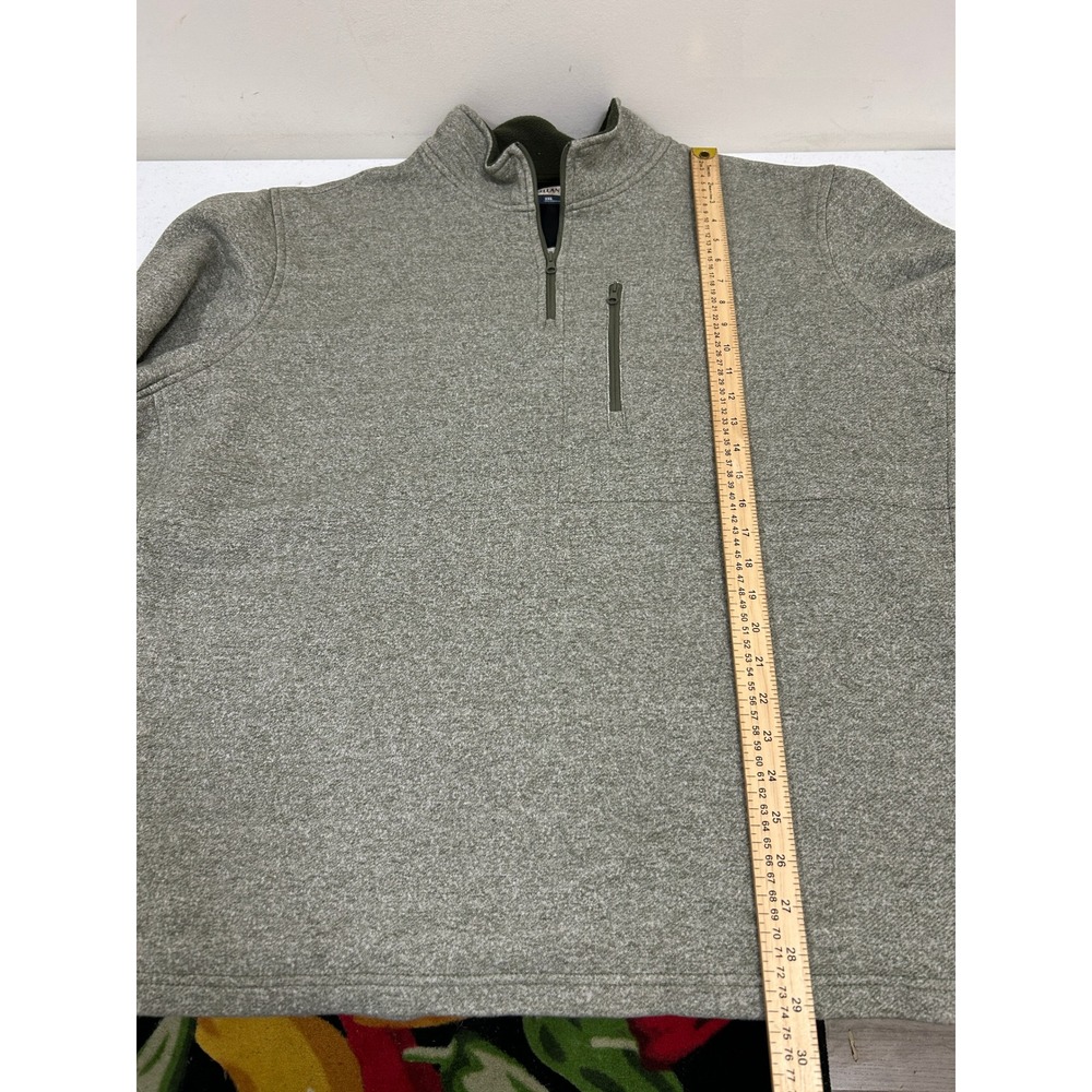Magellan Outdoors Mens 2XL Relaxed Fit Quarter Zip Fleece Pullover Heather Grey - Picture 7 of 9